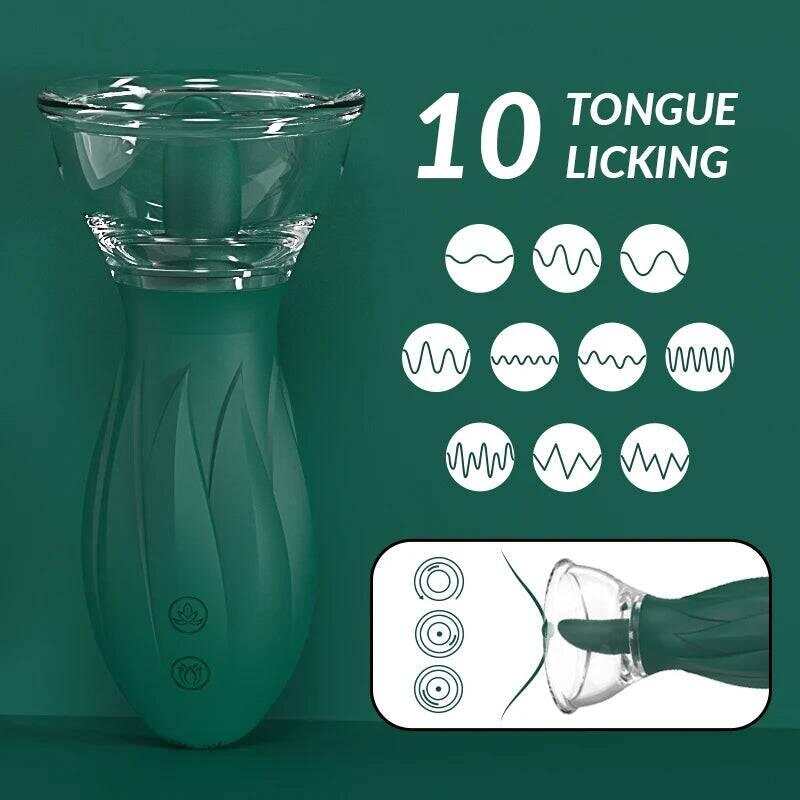 PASSION PULSE ADULT 3 Sucking 10 Licking Modes Clitoral Vibrator