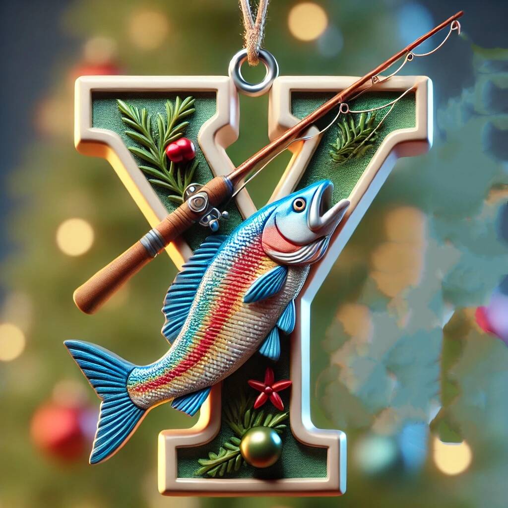 🎣Fishing Letter Ornaments