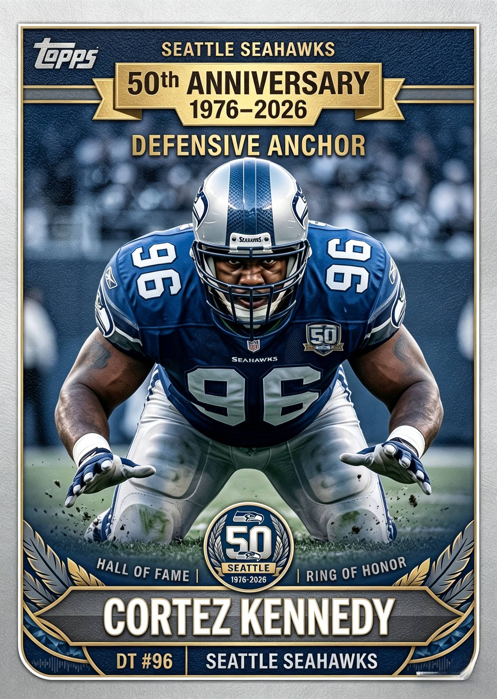 Seattle Seahawks 50th Anniversary Collector's Hobby Box Trading Cards, Limited Edition