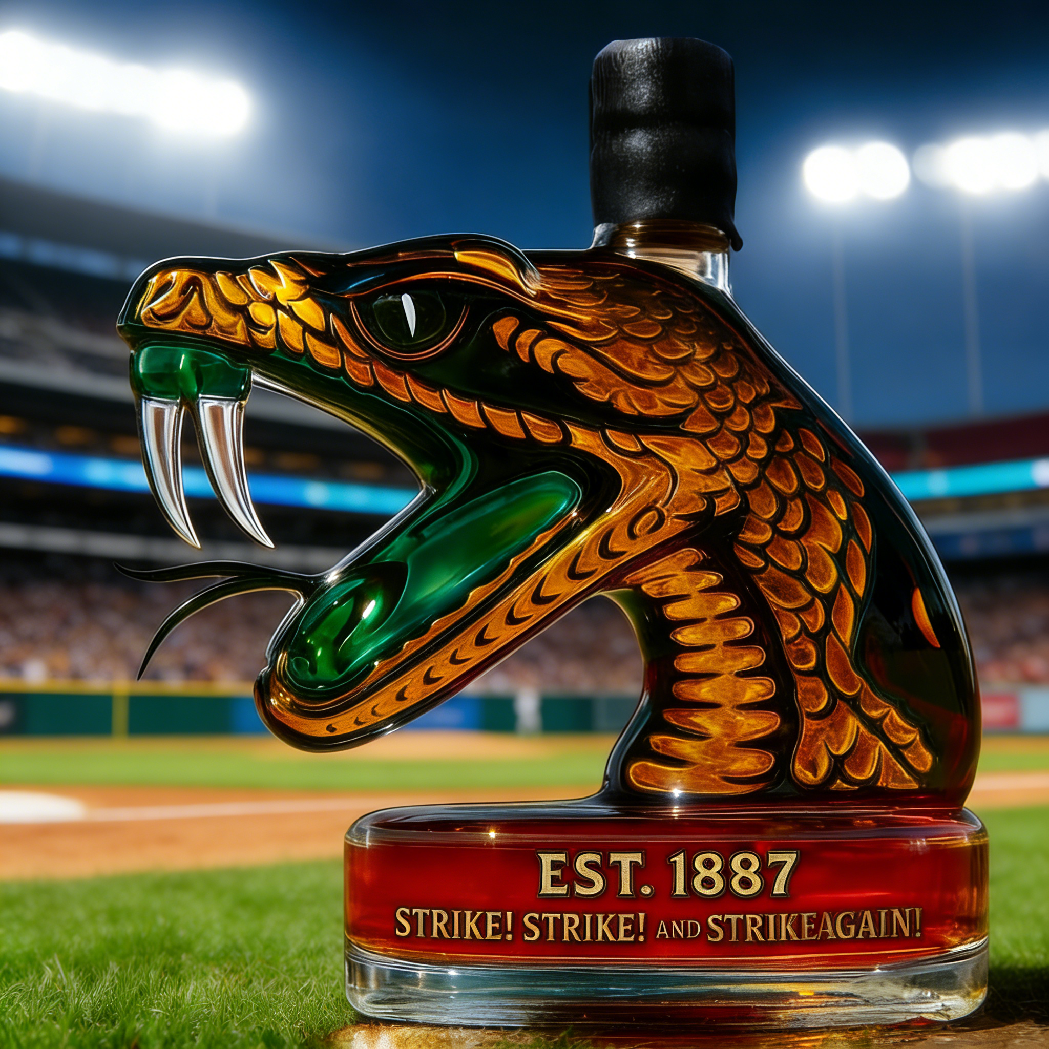 Auburn Tiger Fangs Whiskey Bottle
