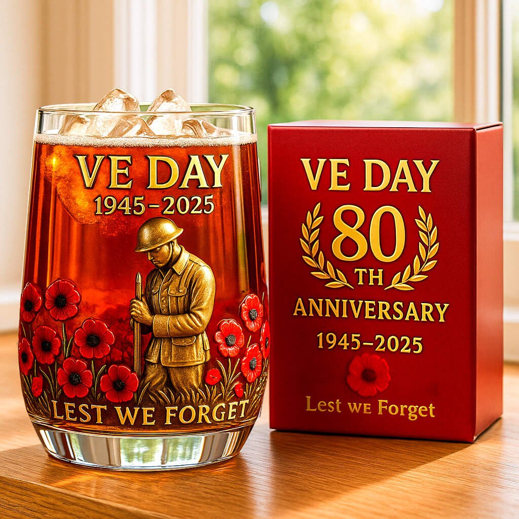 VE Day 80th Anniversary Glass (1945–2025)