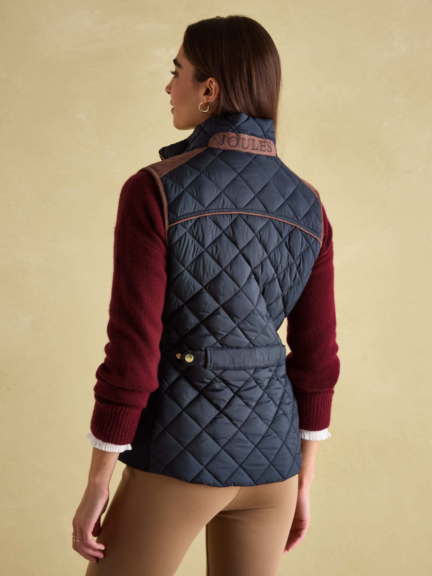 Braemar Luxe Navy Blue Showerproof Diamond Quilted Gilet
