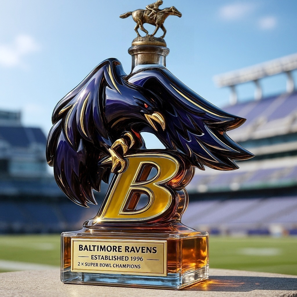 Baltimore Ravens Limited Edition Whiskey Bottle