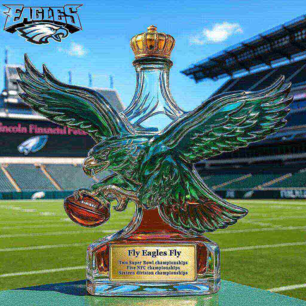 Philadelphia Eagles Retro Logo Whiskey Bottle