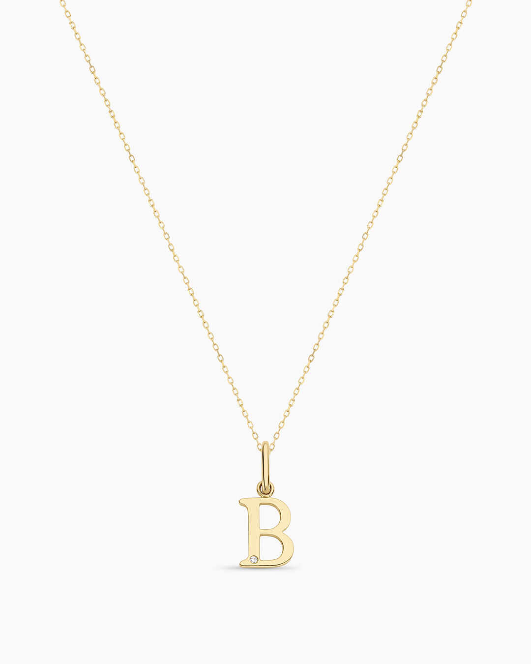 Diamond Vintage Alphabet Charm Necklace