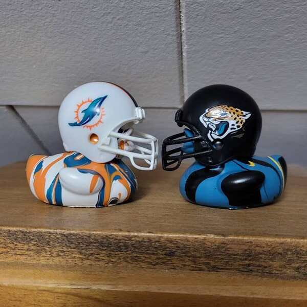 Handcrafted NFL Painted Duck for Fans and Jeep Decor