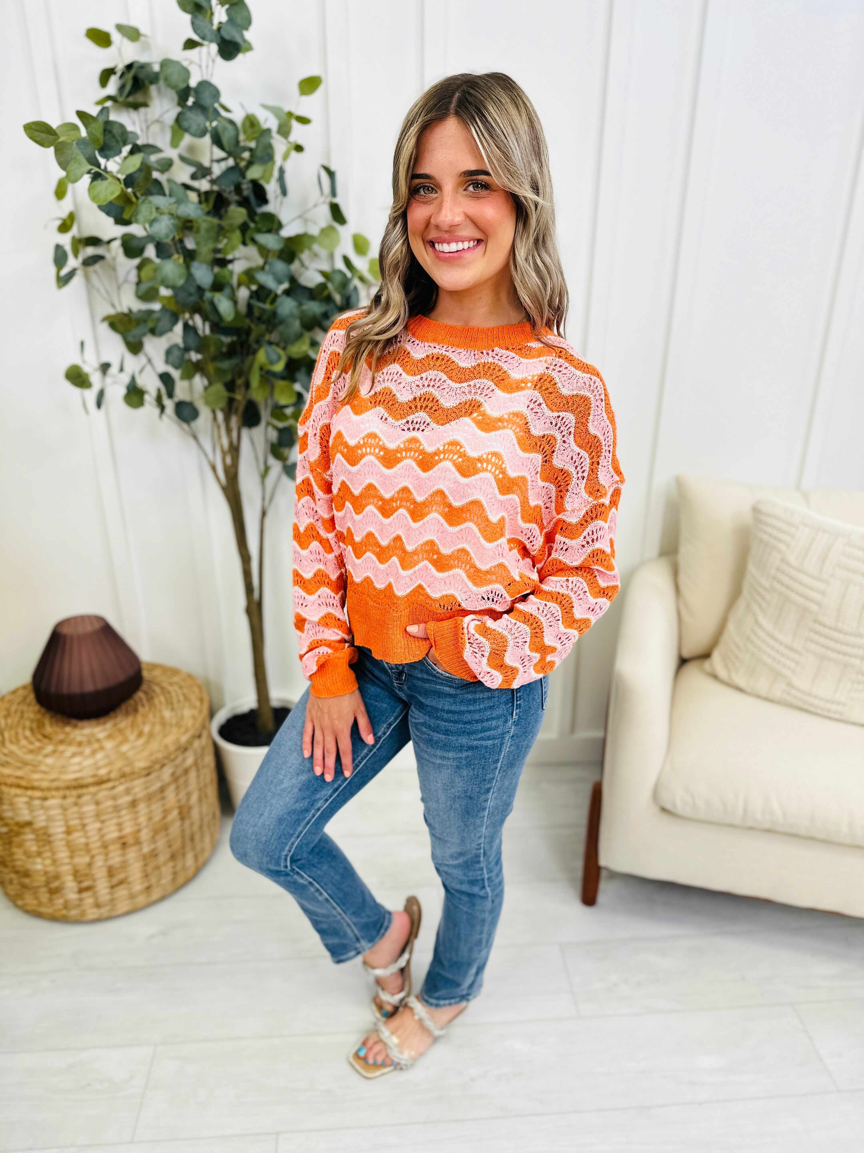 PLUS/REG Don't You Worry Top In Neon Orange