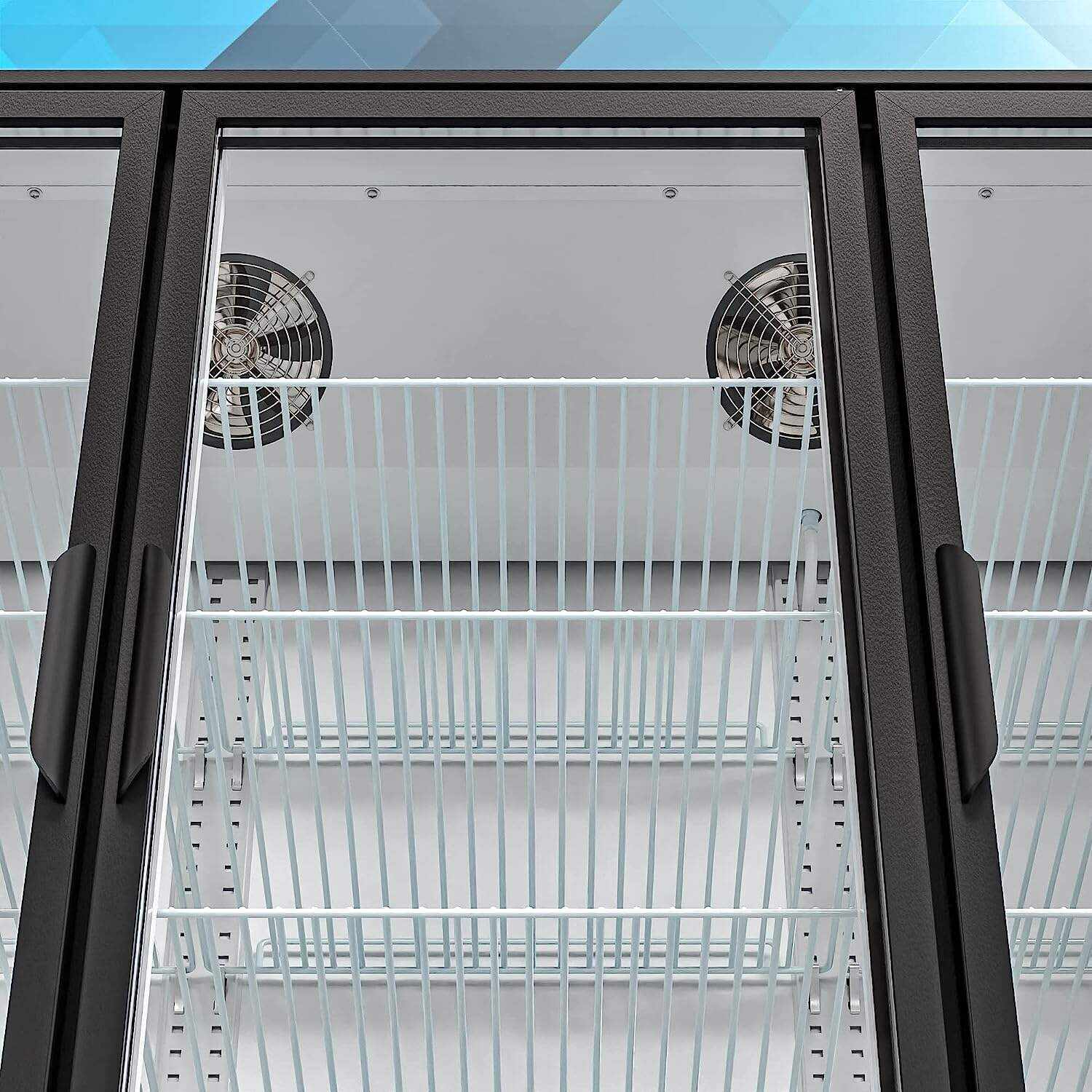 KoolMore Commercial One Glass Door Display Upright Beverage Refrigerator Cooler Merchandiser - 12 Cu. Ft [Black] (MDR-1GD-12C)