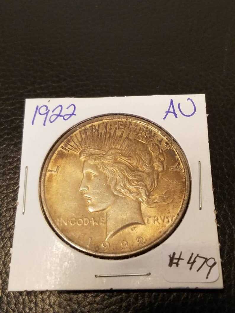 1922 Silver Peace Dollar AU/BU ! Toned! Lot# 479