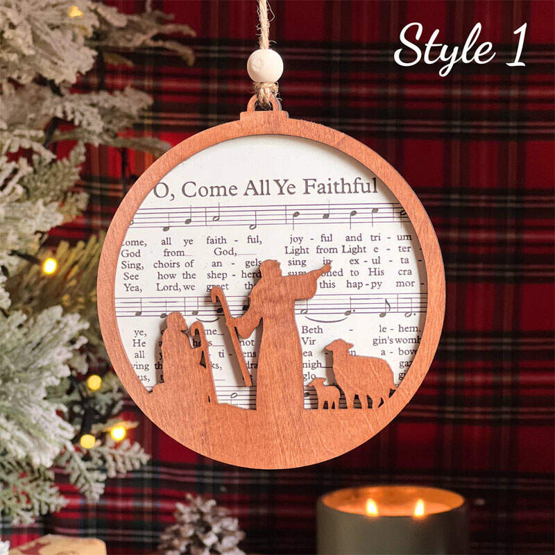 Music Sheet Nativity Ornament