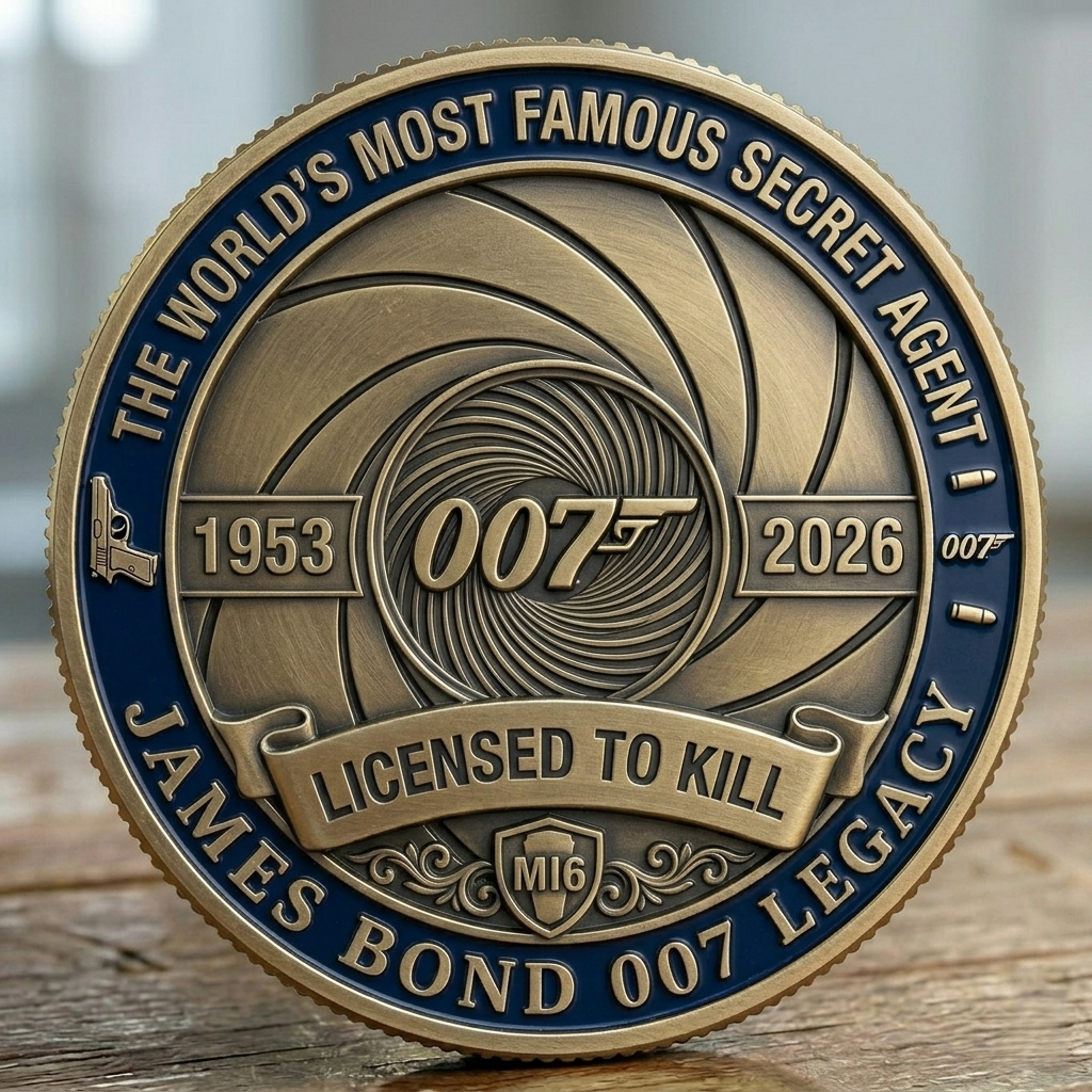 James Bond 007 73 Years Commemorative Coin