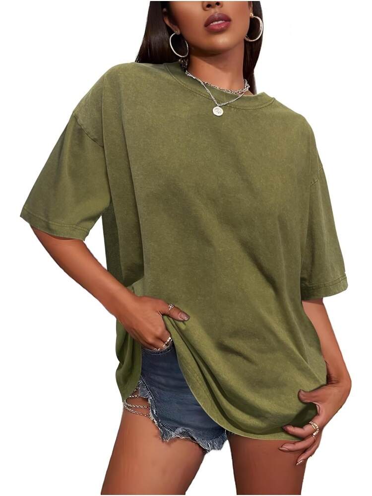 Women's Vintage Baggy Wash Cotton Tees