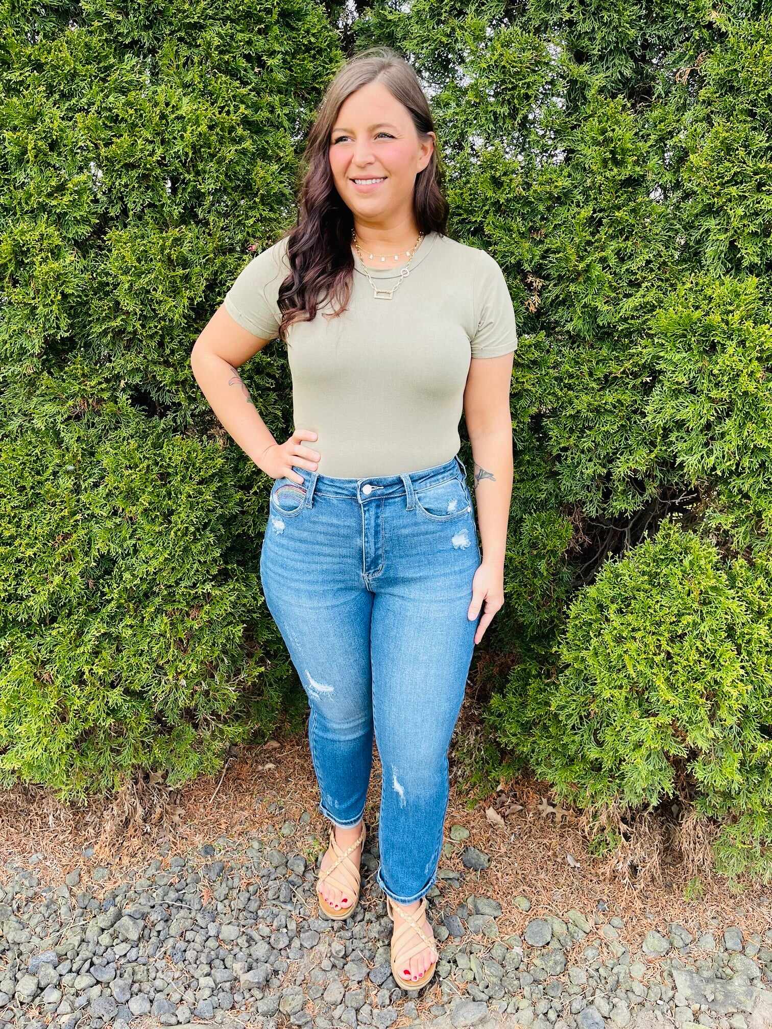 PLUS/REG Chasing Rainbows Straight Leg Jeans