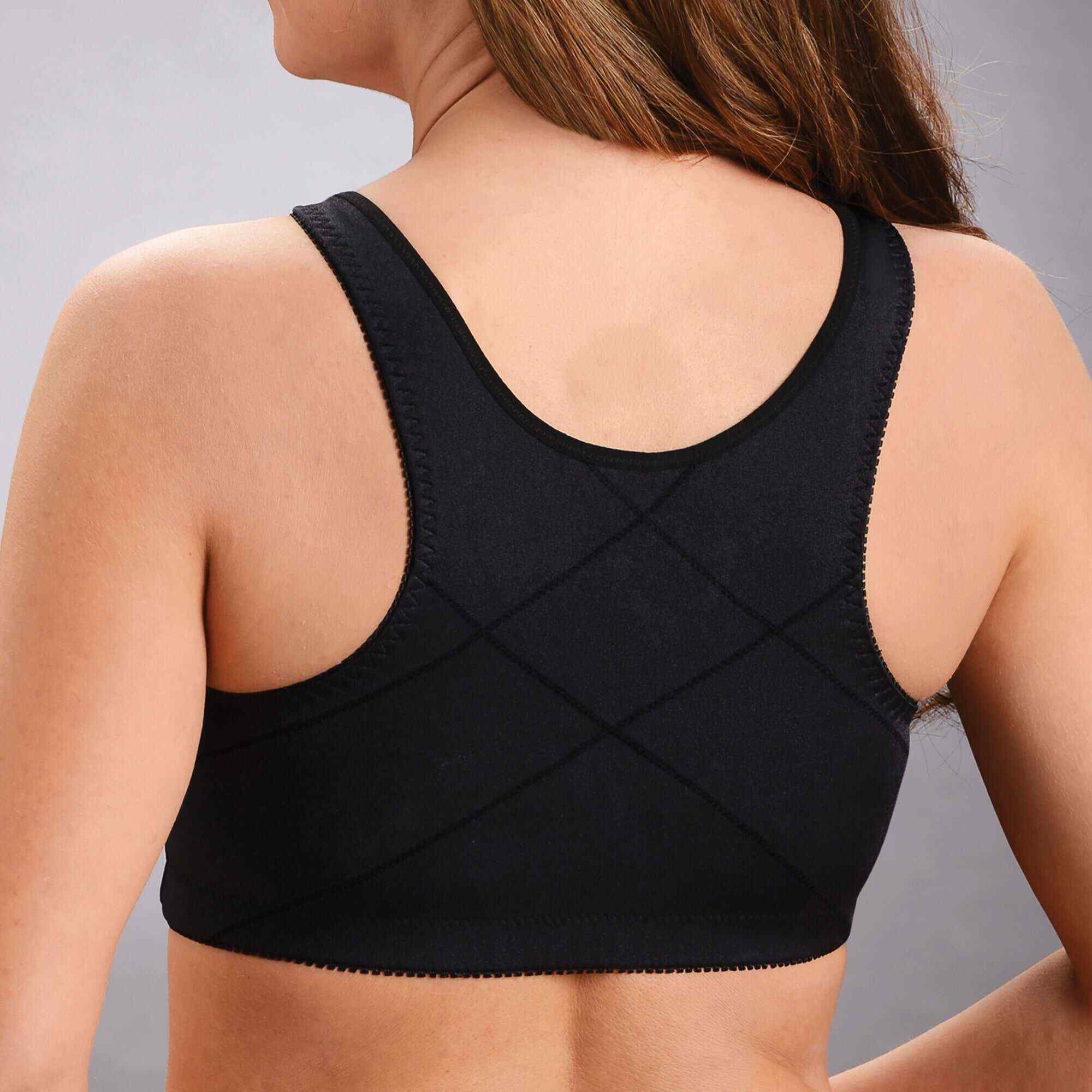 Front hooks, stretch-lace, super-lift, and posture correction �C ALL IN ONE BRA!