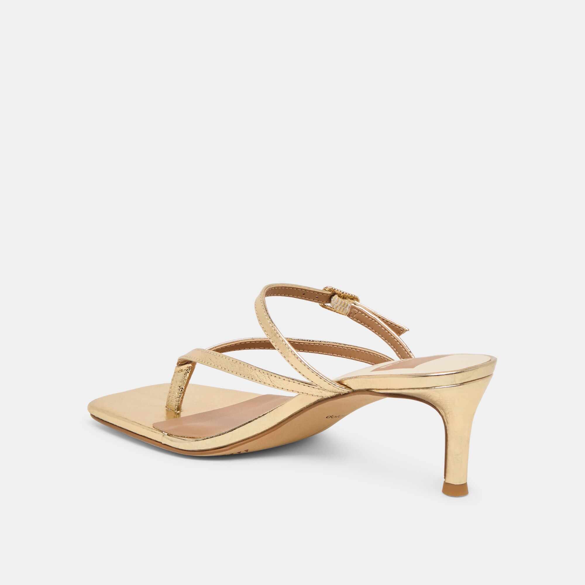 BIAGA HEELS GOLD DISTRESSED LEATHER