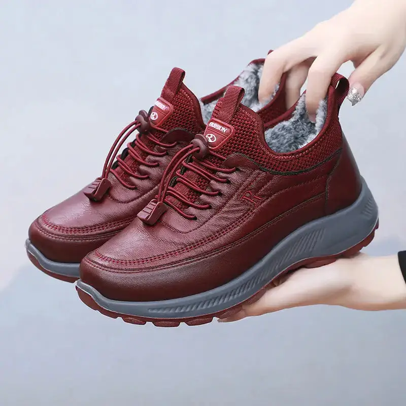 Thick Women's Casual Shoes For Autumn And Winter With Soft Non-slip Soles