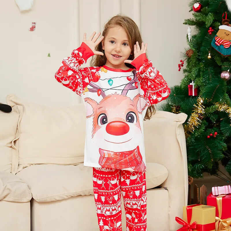 Santa's Reindeers Matching Family Holiday Pajamas