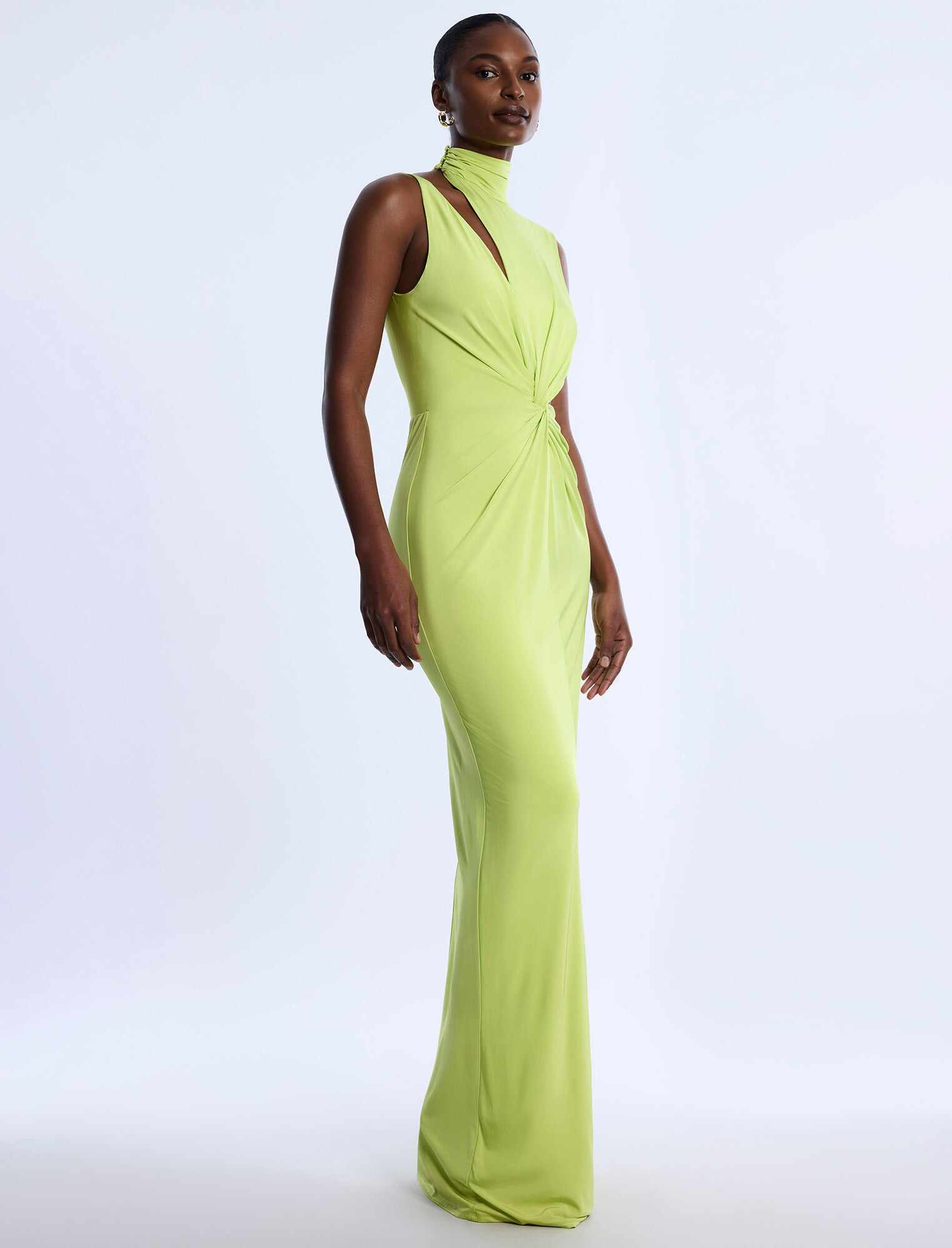 Asymmetrical  Jersey Gown