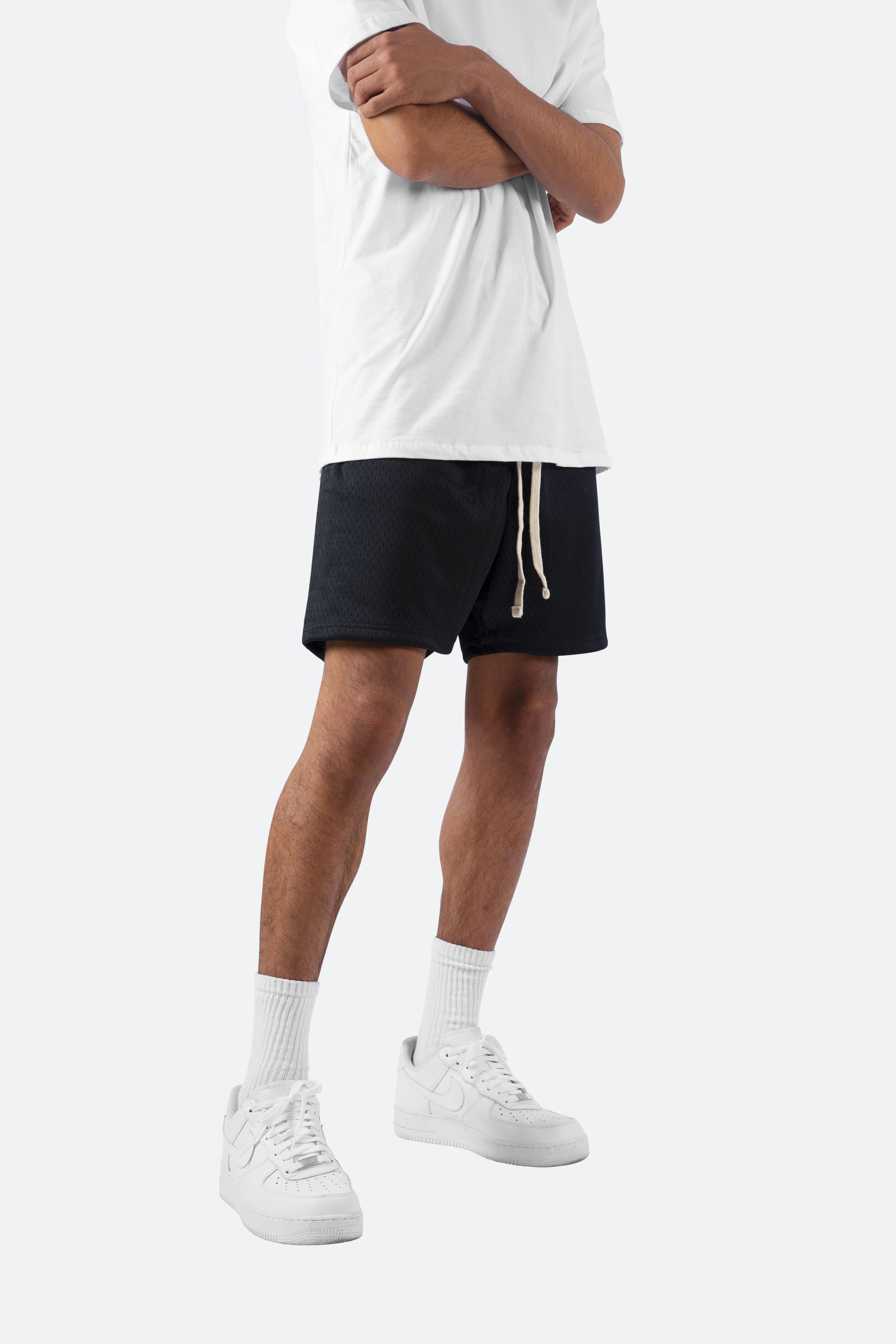 Athletic Mesh Shorts - Black