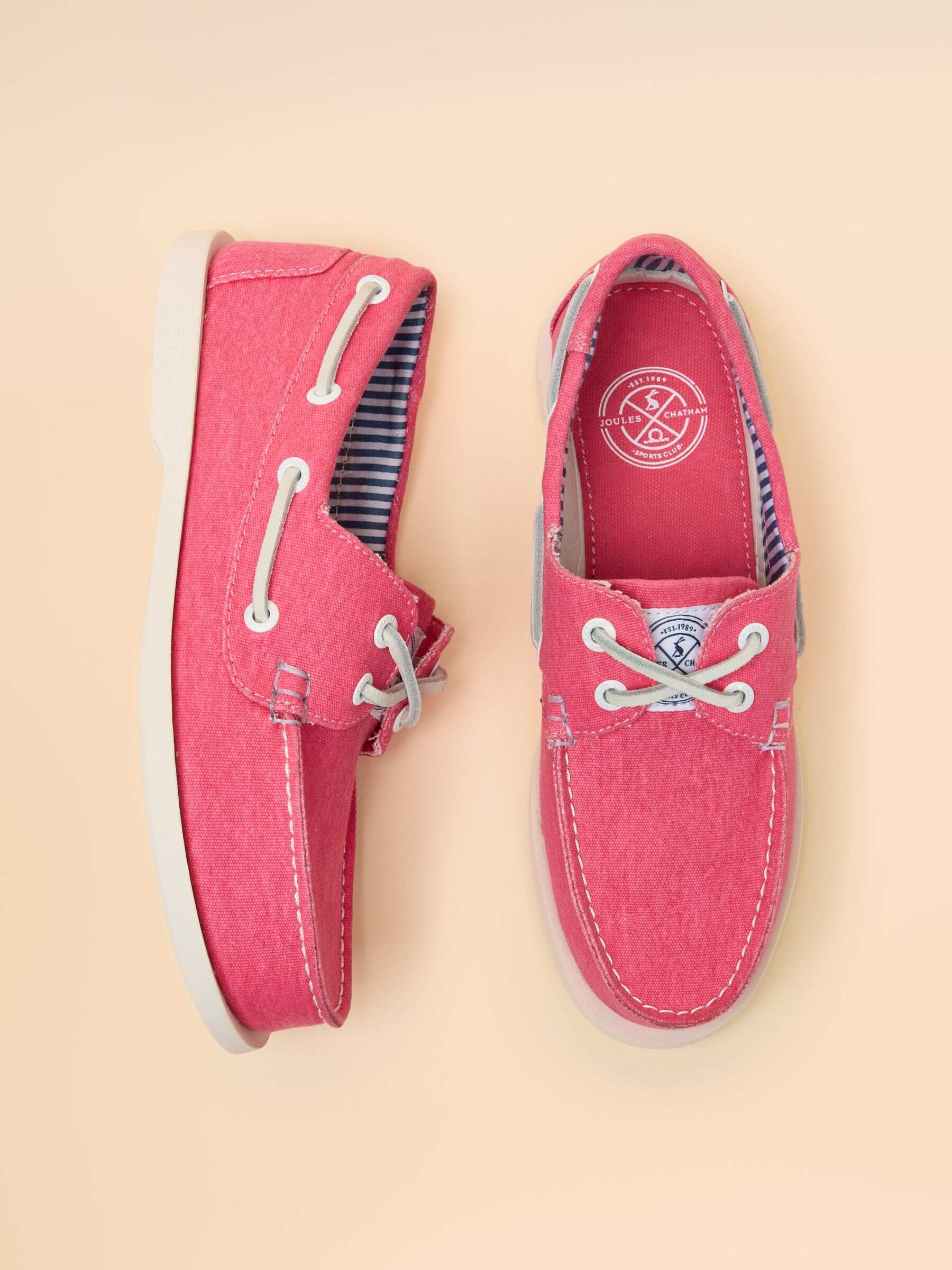 Joules X Chatham Yellow Jetty Deck Shoes