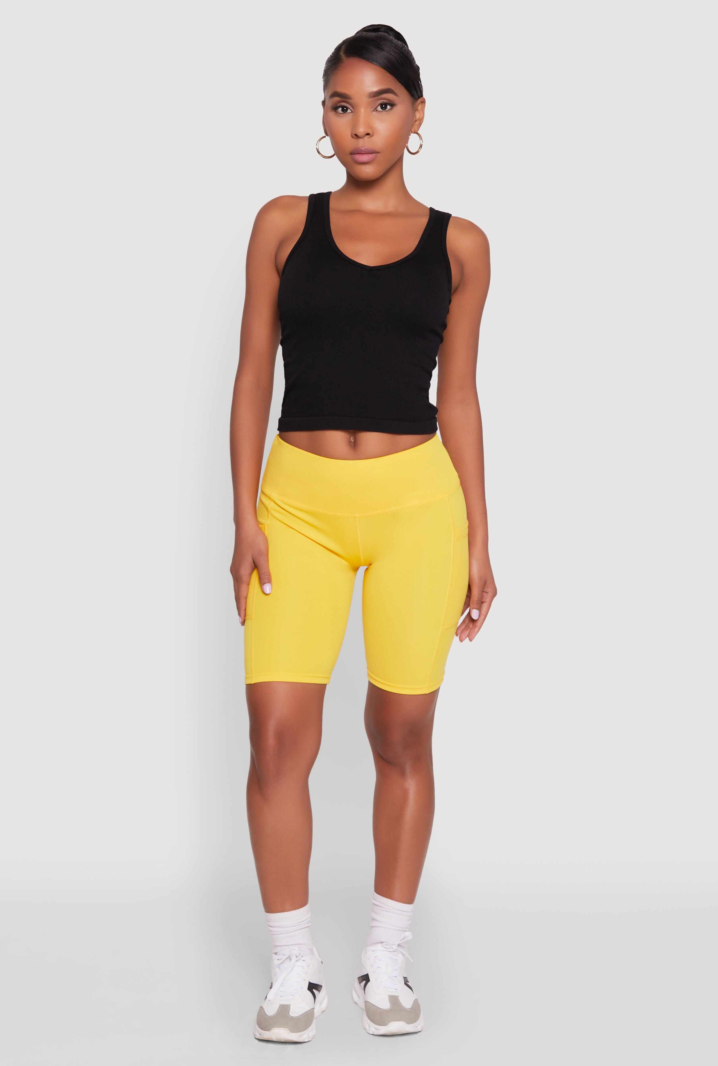 Stylish Bike Shorts with Tummy Tucker and Side Pockets