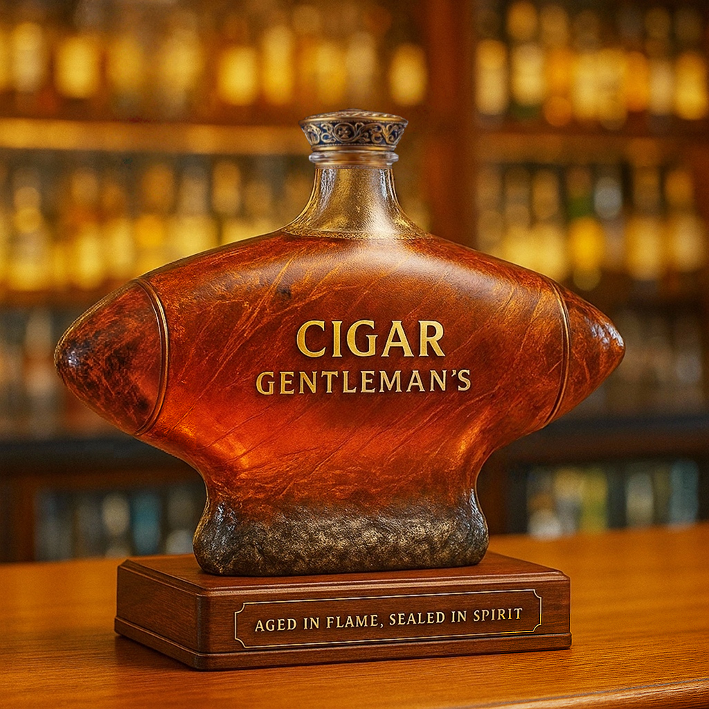 Cigar-Shaped Whiskey Bottle