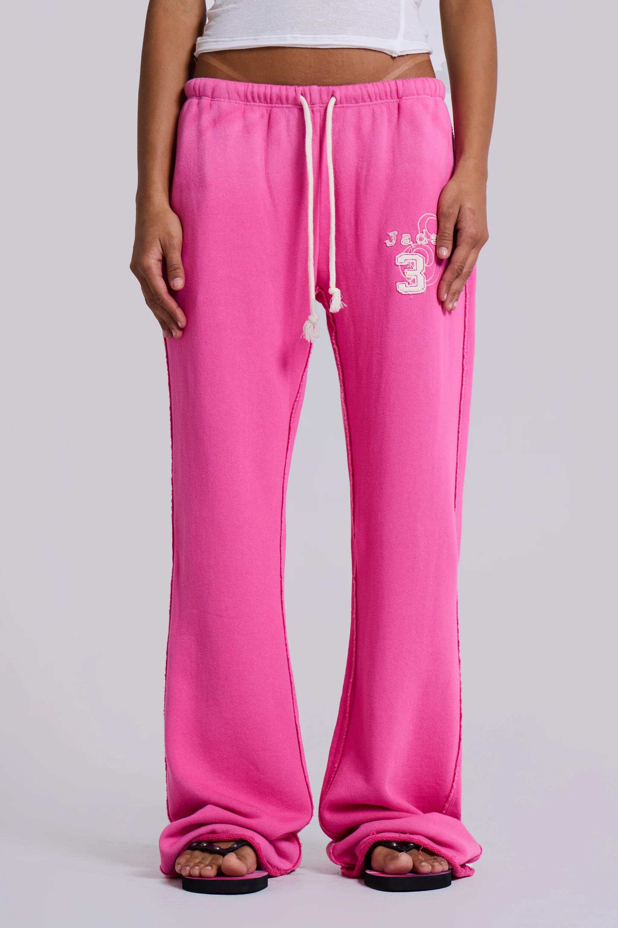 Cleo Slouchy Bootcut Jogger in Pink