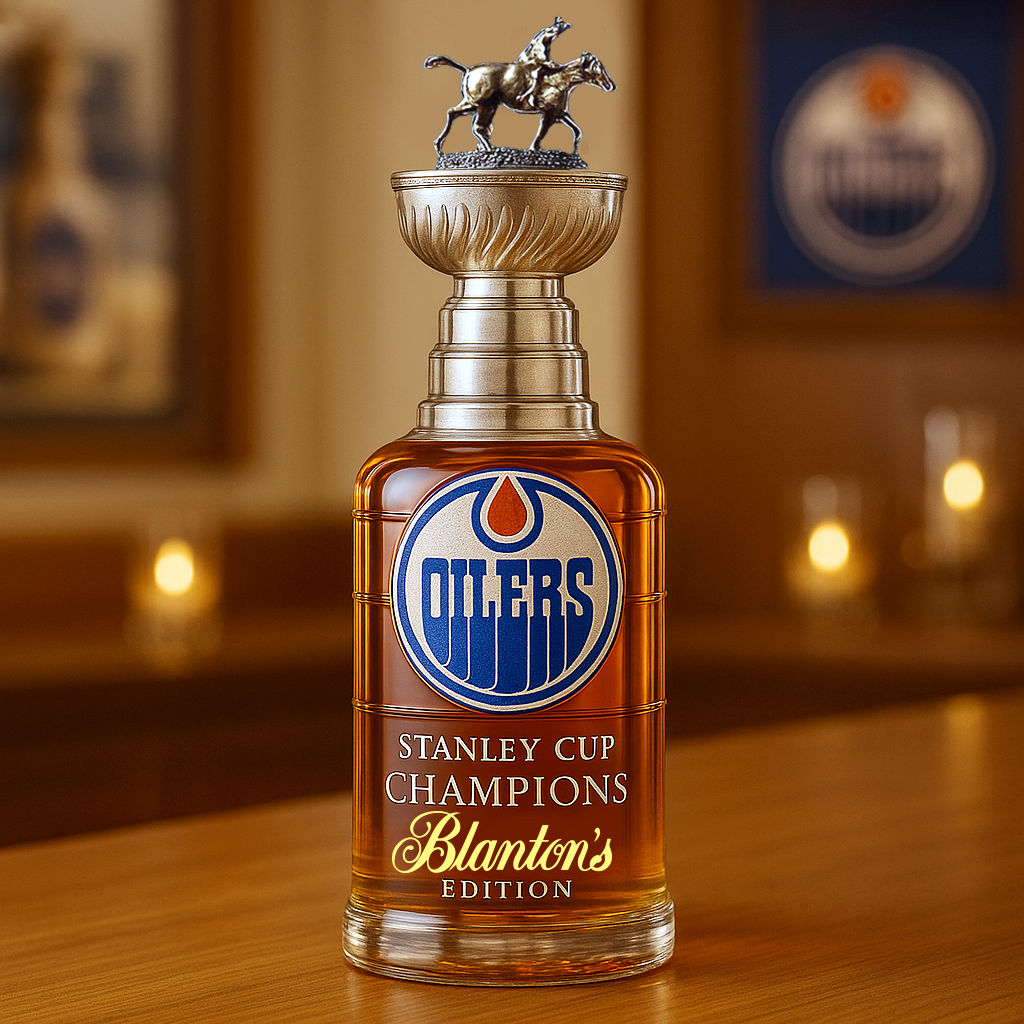 Edmonton Oilers Stanley Cup Whiskey Bottle