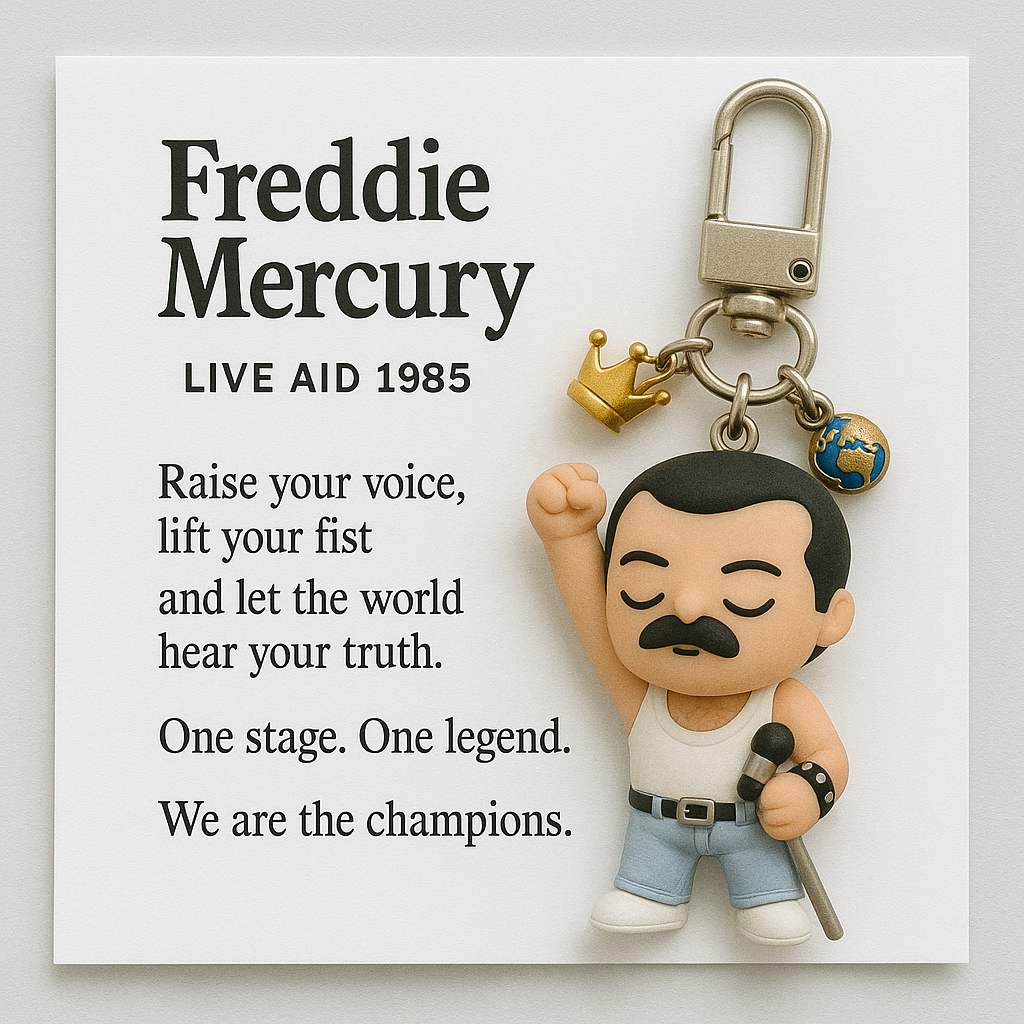 Freddie Mercury Memorial Keychain