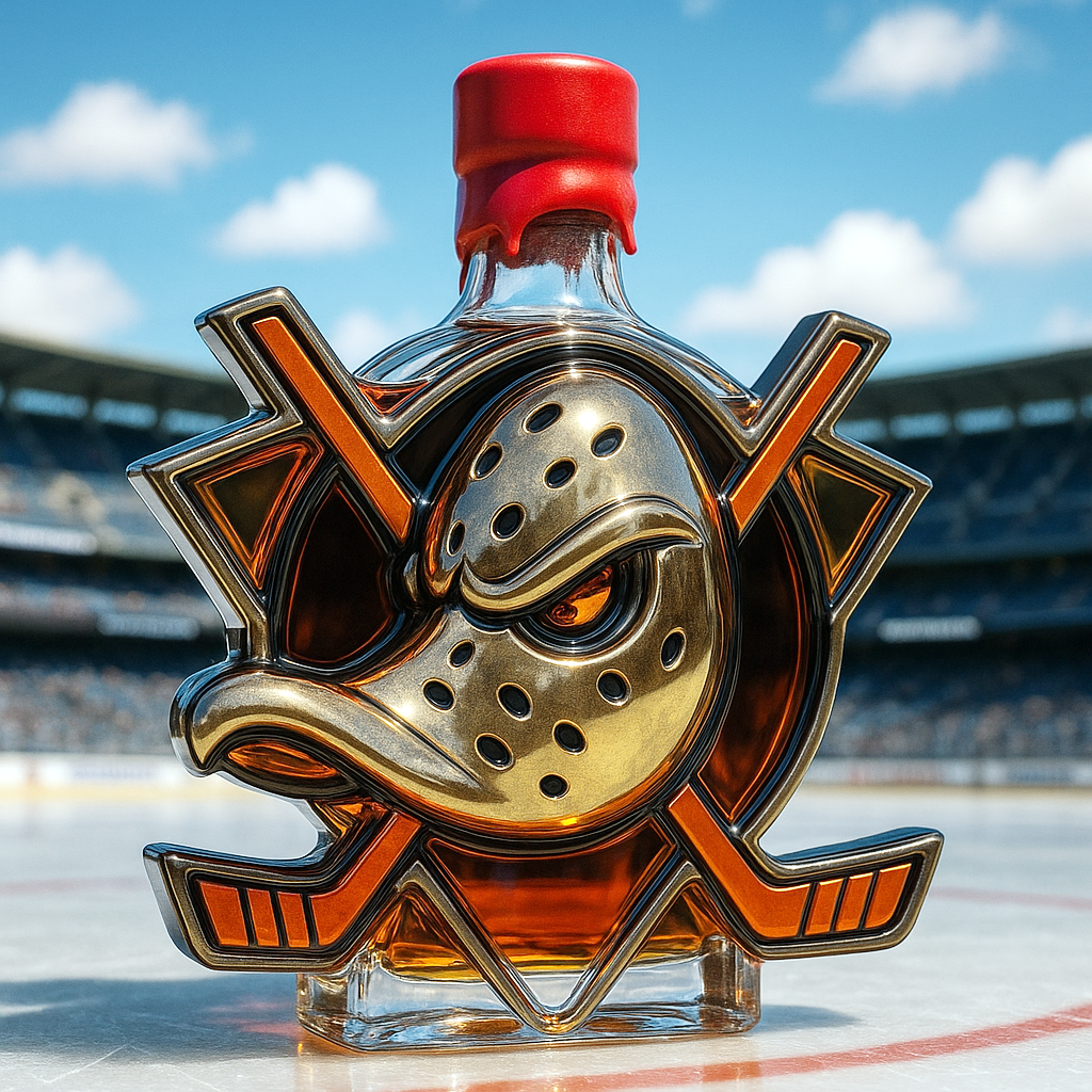 Anaheim Ducks Whiskey Bottle