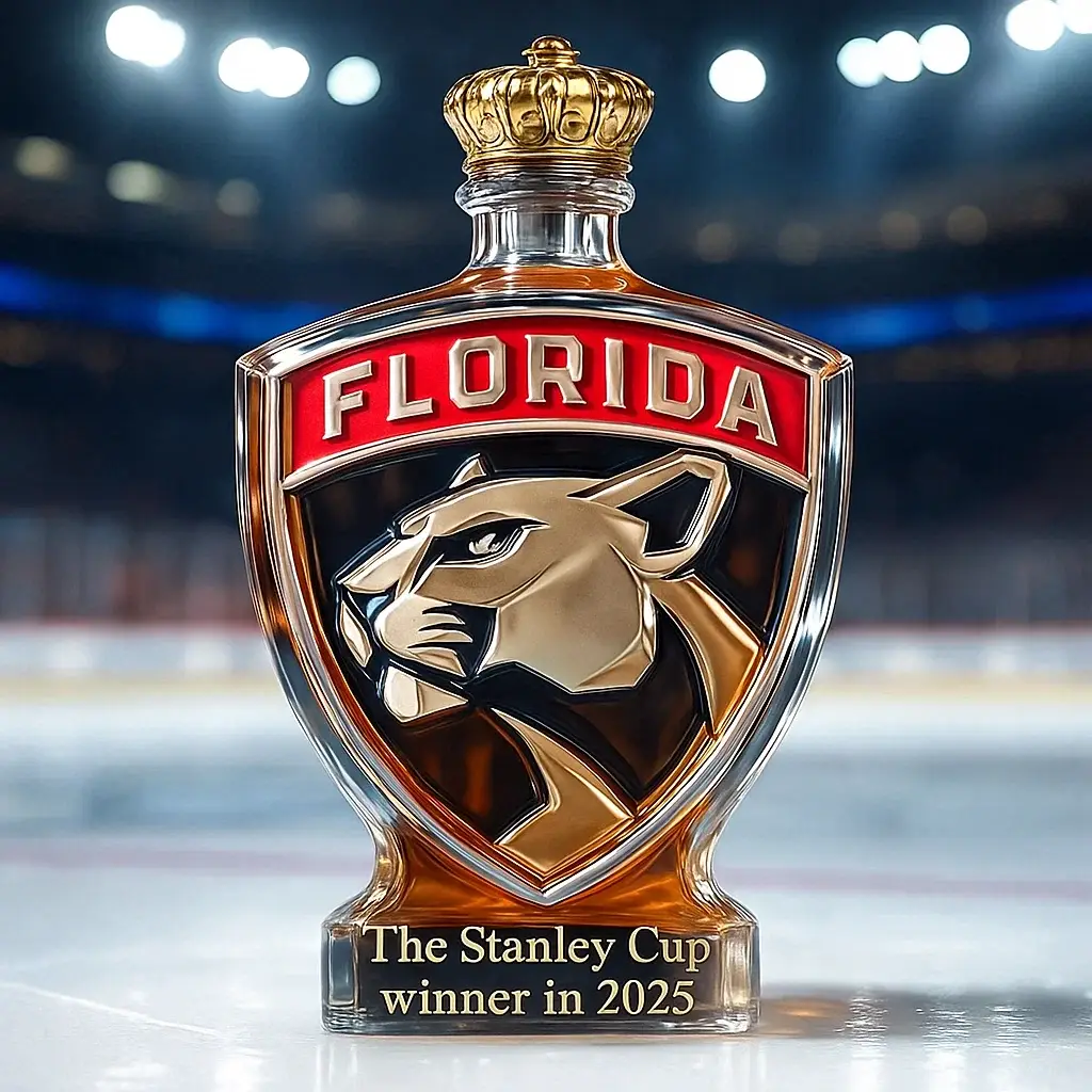 Florida Panthers 2025 Stanley Cup Champion Collector's Edition Whisky Bottle