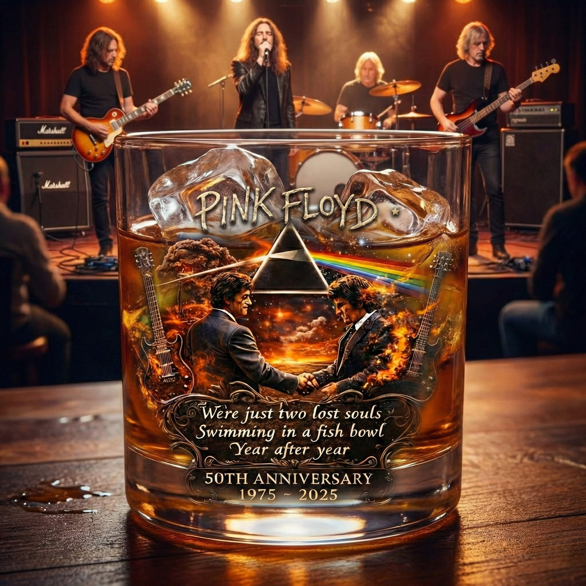 Pink Floyd – “Wish You Were Here” 50th Anniversary Collector’s Whiskey Glass