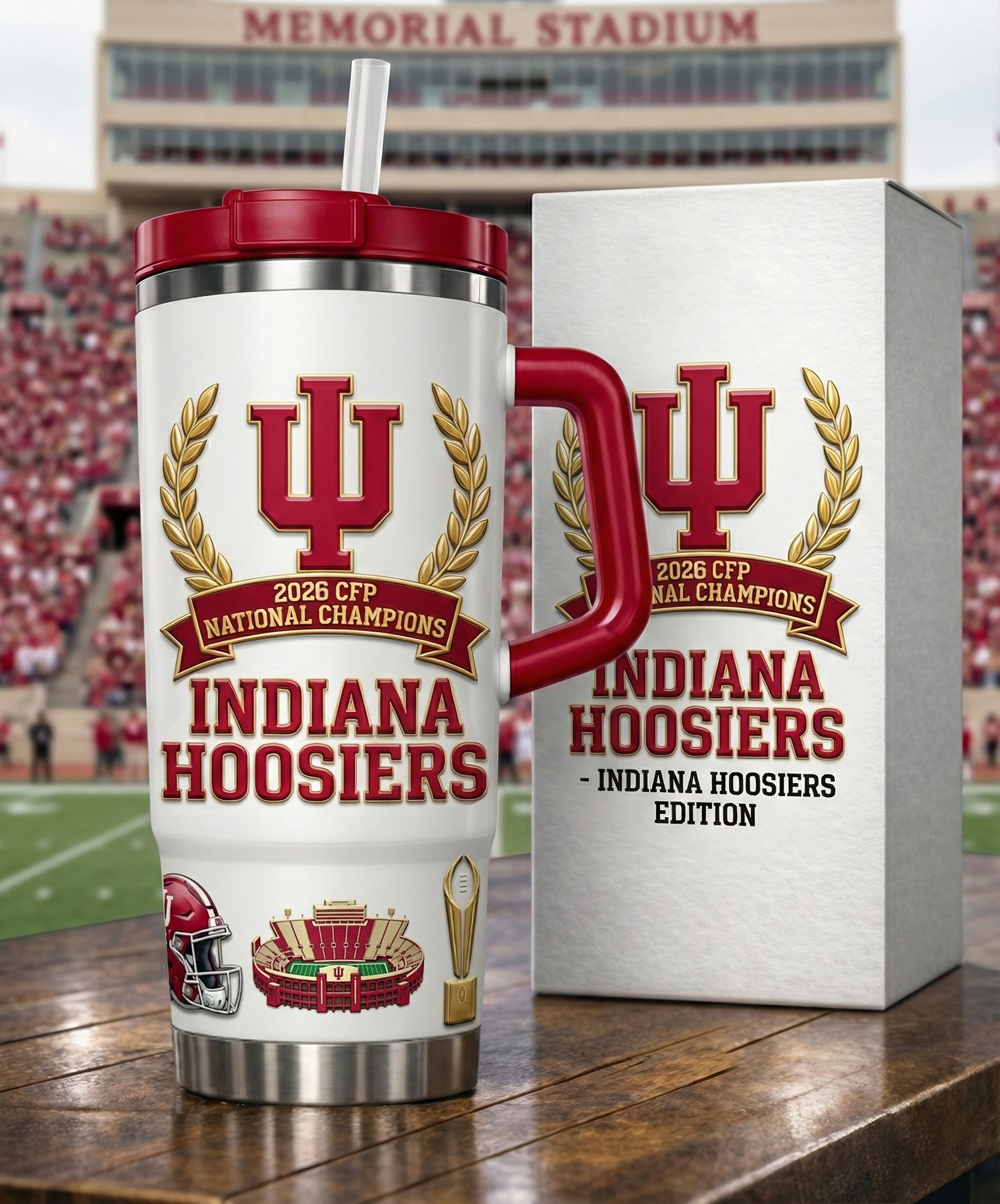 Indiana Hoosiers 2026 National Champions Stainless Tumbler