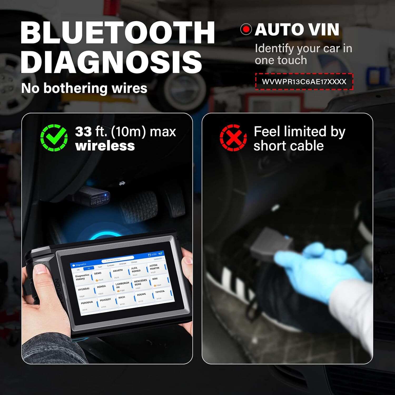 2026 Bidirectional Scan Tool, Function as AD900 Lite AD Pro, All System Automotive Diagnostic Scanner, Active Test, 28+ Reset Service, FCA Autoauth, 2 Years Free Update