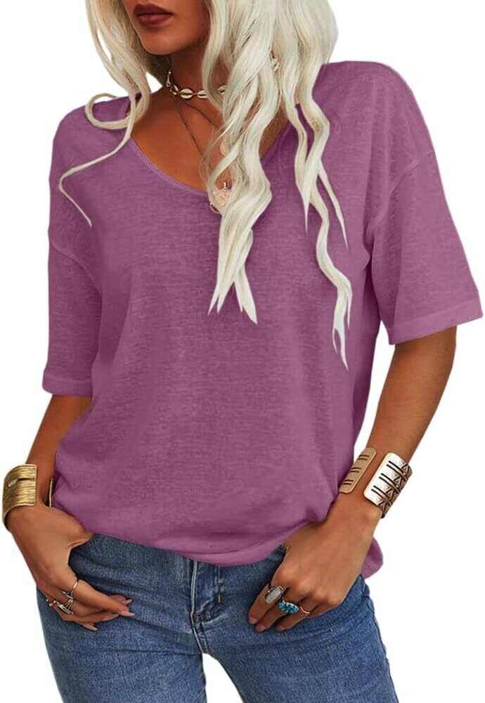 FINAL SALE⚡Summer Casual Half Sleeve T-shirt Basic Tops (Multiple Colors)