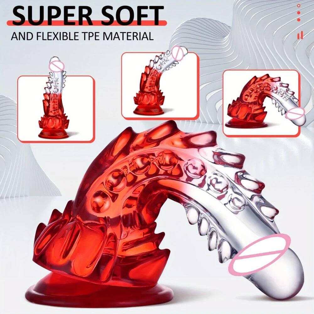 Clear Monster Dildo – Huge Realistic G-Spot Stimulator with Suction Cup