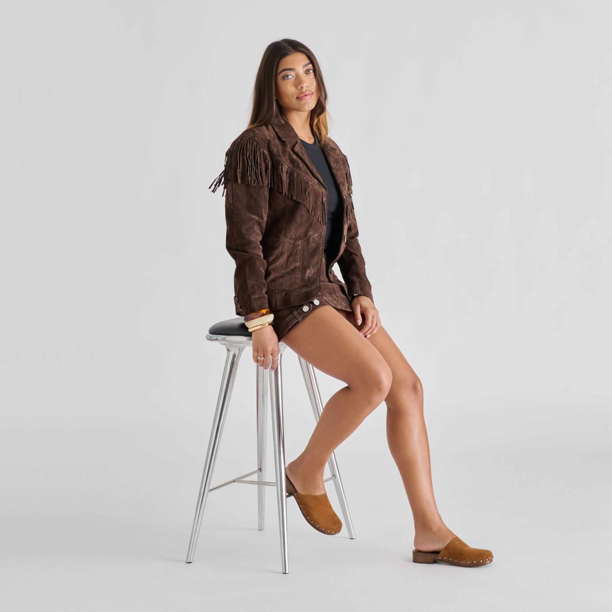 ALANIS FLATS CHESTNUT SUEDE