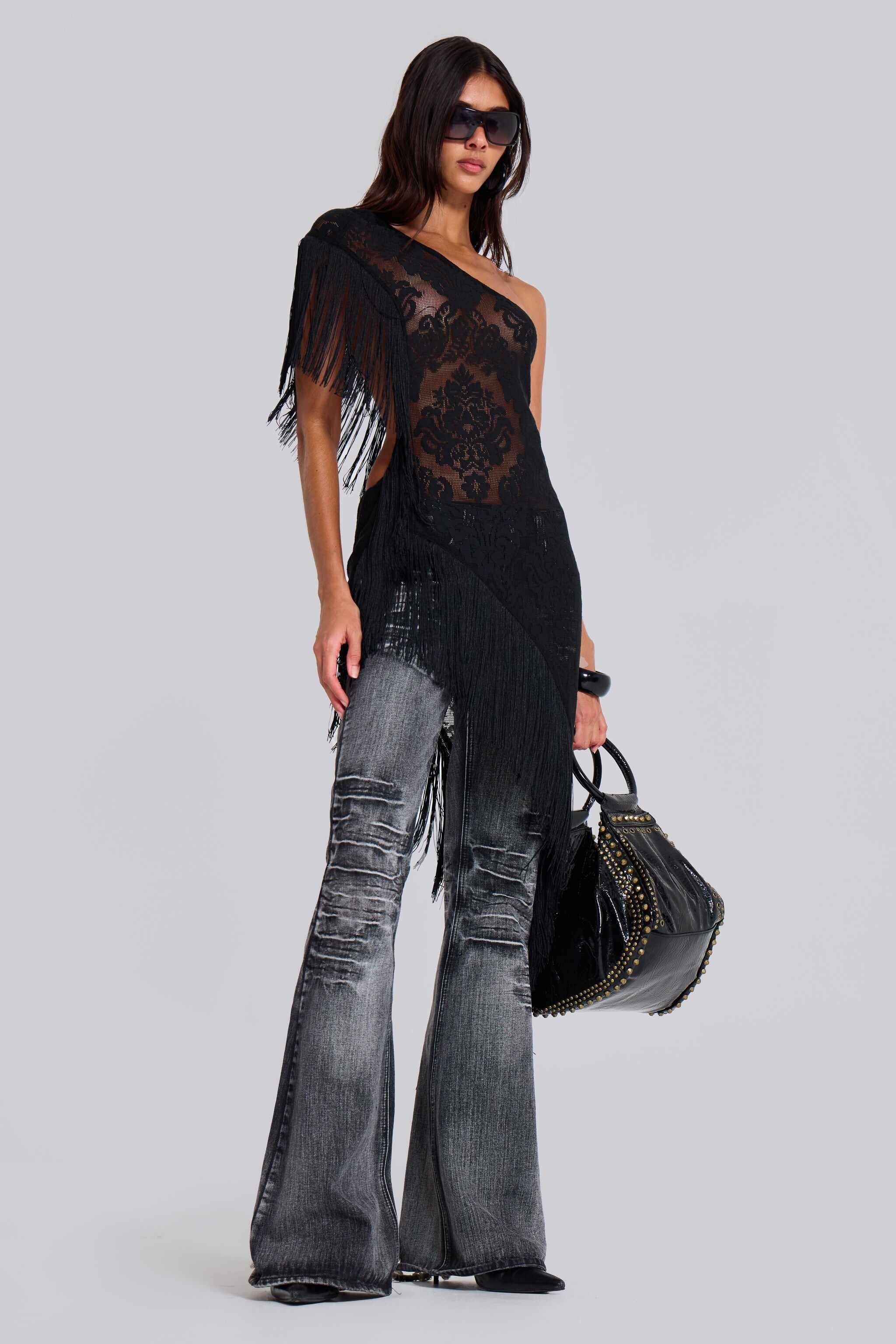 Washed Black Drift Bootcut Jeans
