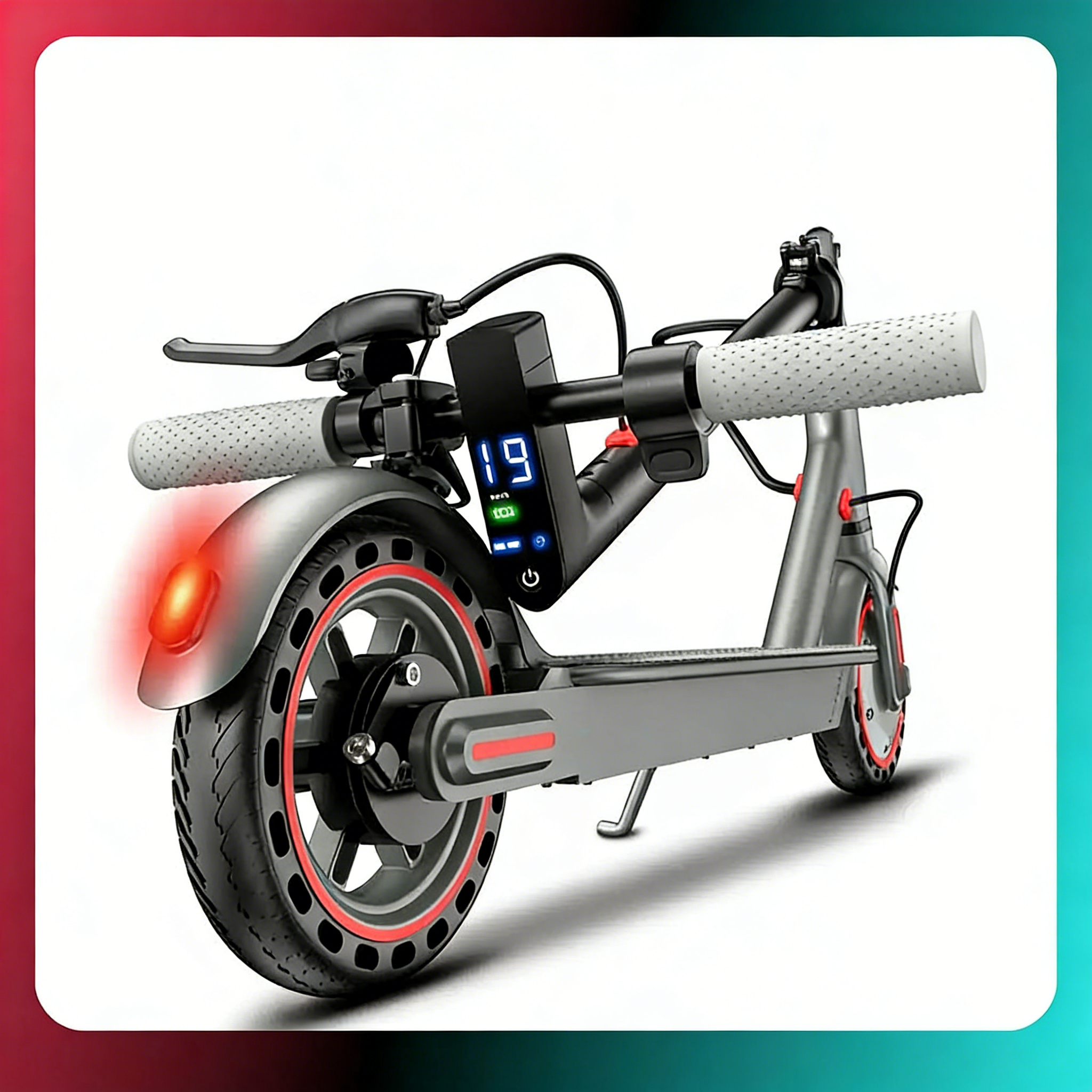 Electric Scooter 350W Motor,19 MPH Max Speed,12 Miles Range,8.5'' Foldable Scooter for Adults with APP,Foldable Commuter Scooter