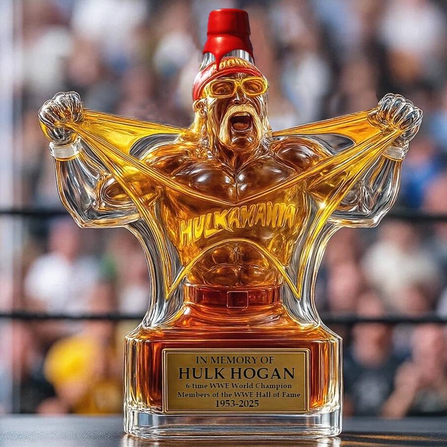 In Memory of Hulk Hogan Whiskey bottle