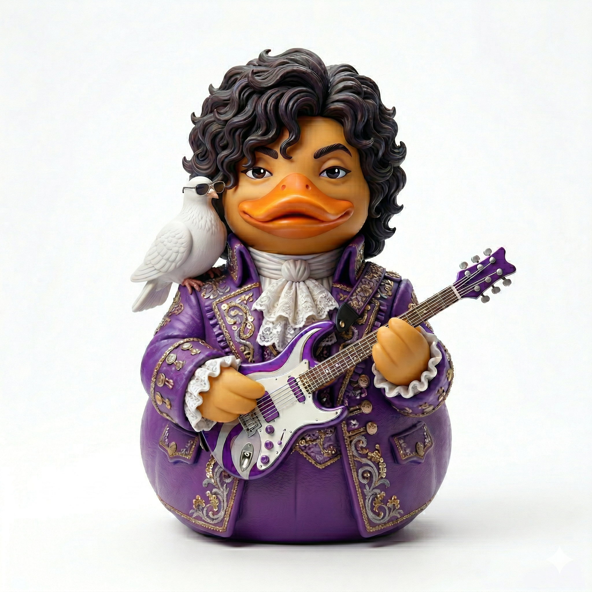 🎸 Prince Tribute Purple Rain Rubber Duck - Music Legend Collectible！