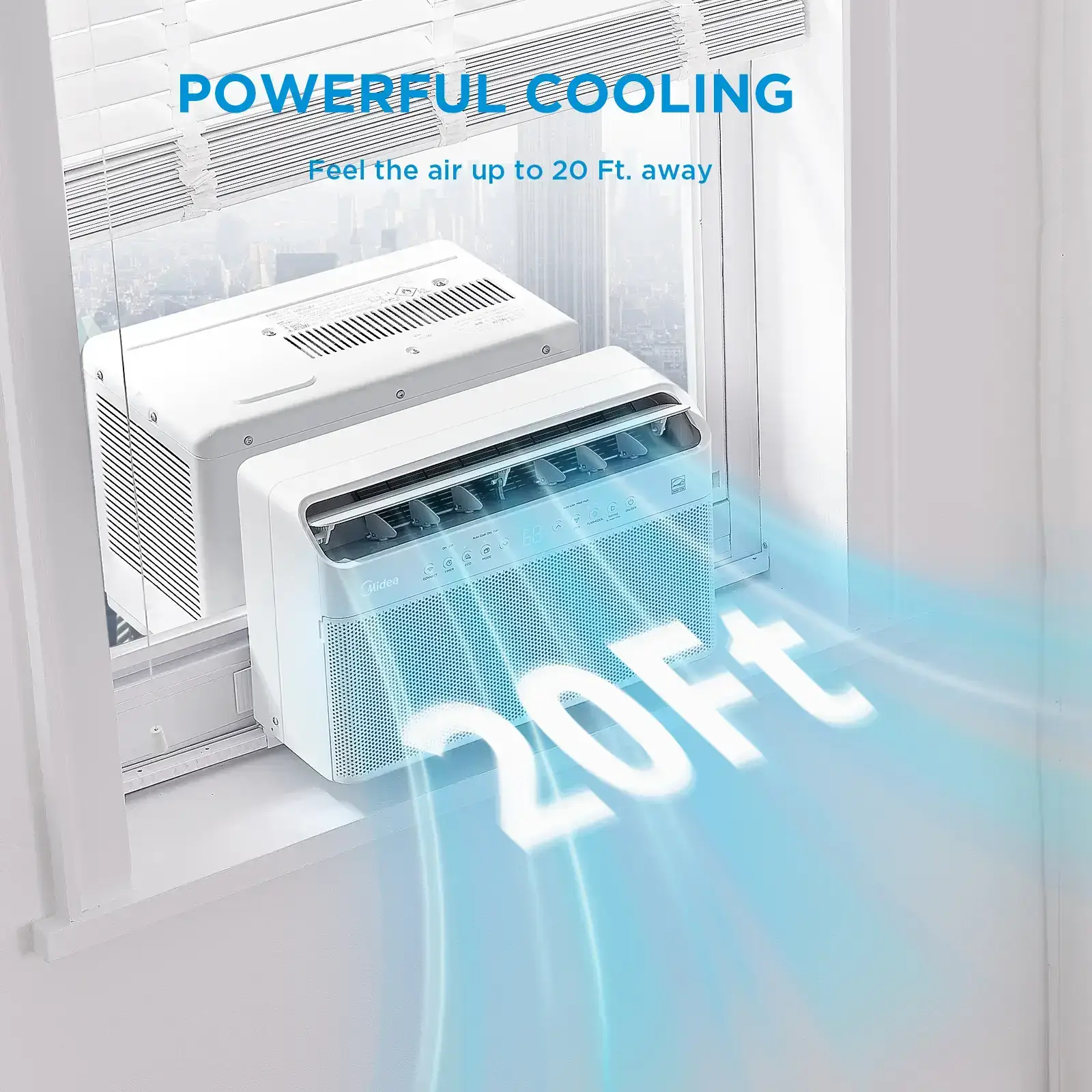 U-Shaped Smart Inverter Window Air Conditioner | 6000 & 12000 BTU Ultra Quiet Smart Voice AC