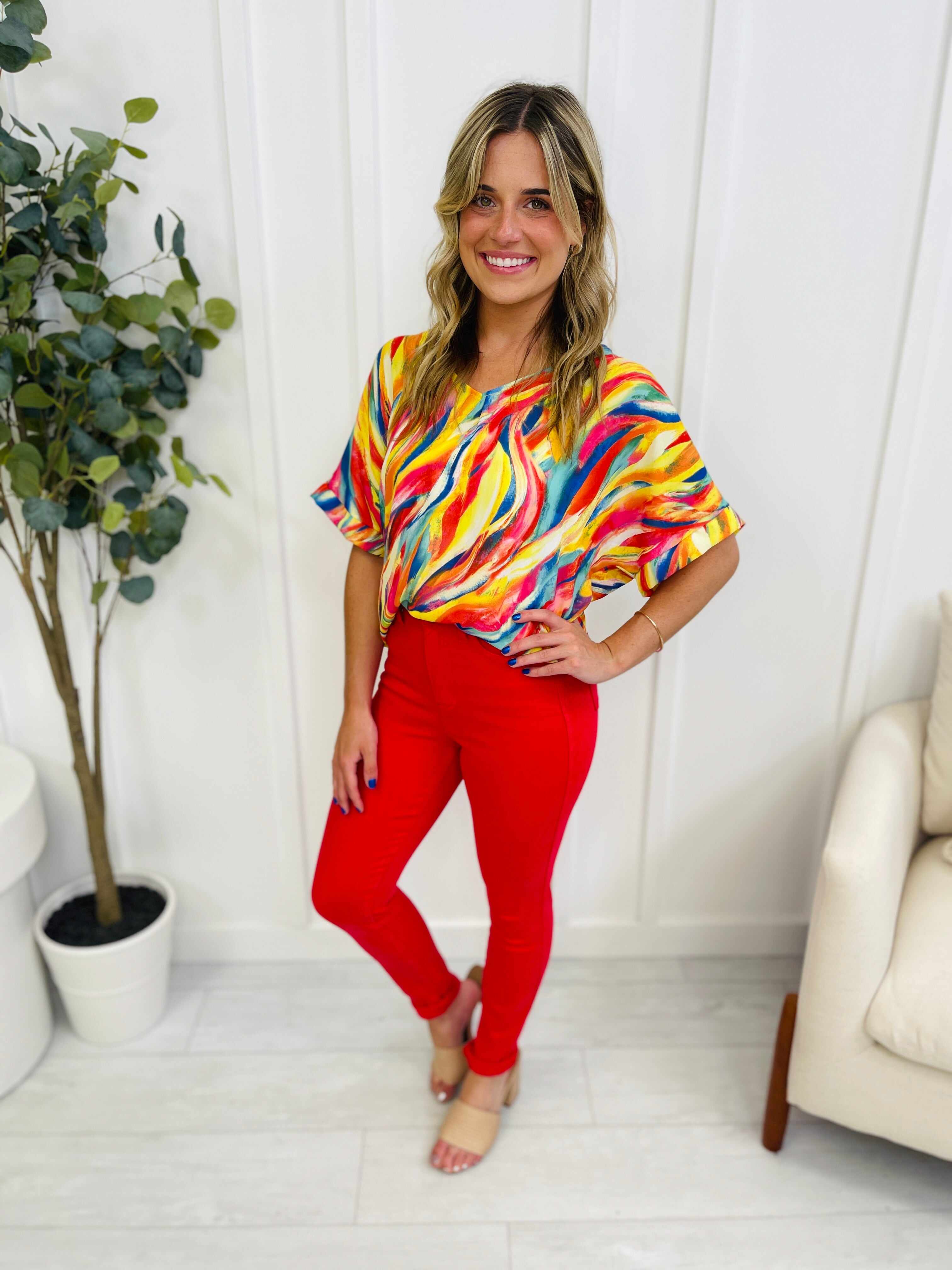 REG/CURVY Red Hot Tummy Control Skinny Jeans