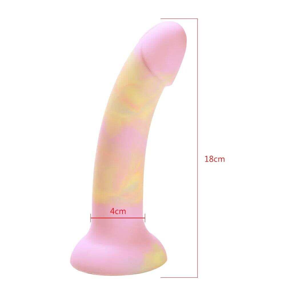 Realistic Liquid Silicone Dildo – Pink G-Spot and Anal Masturbator with Suction Cup