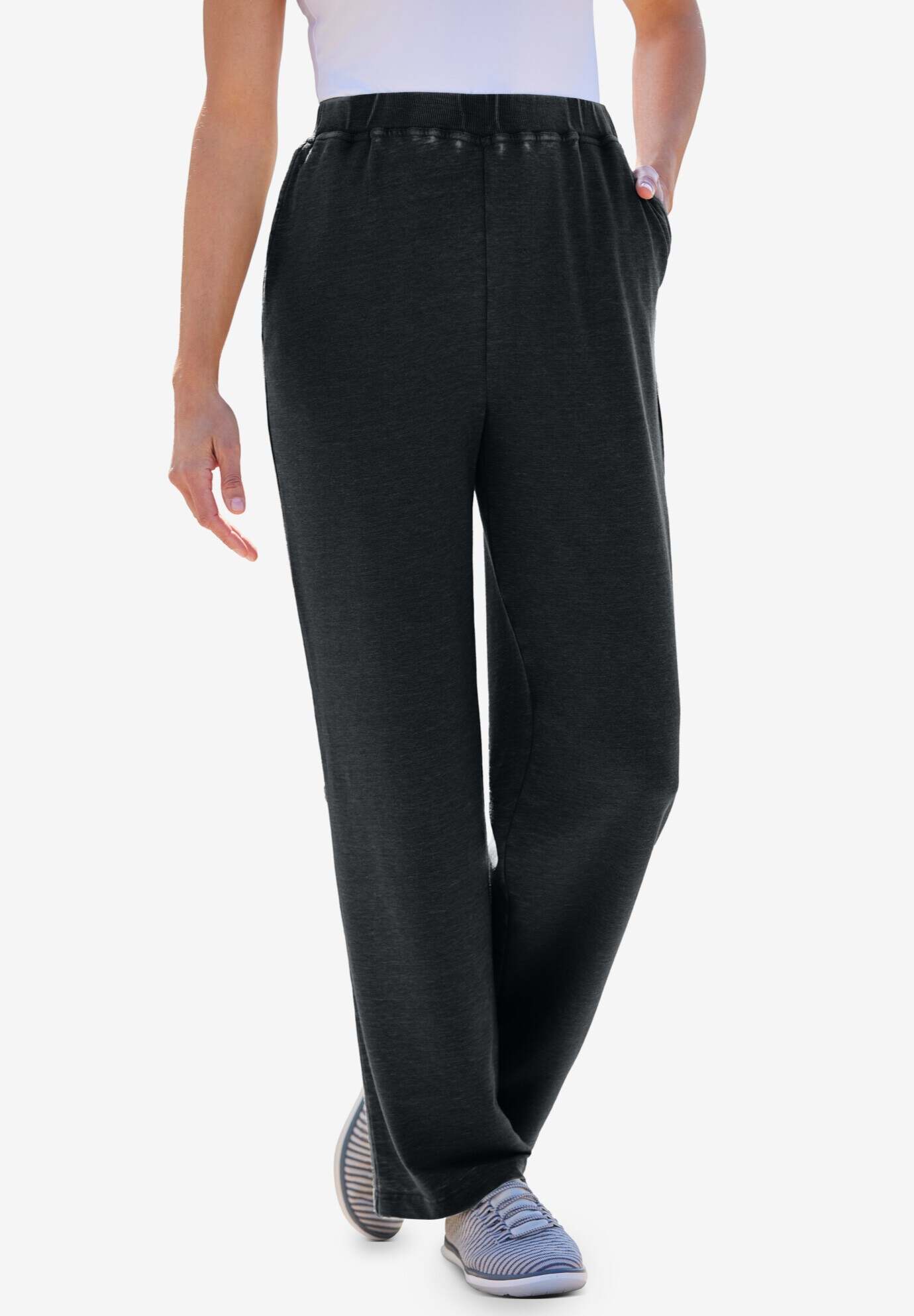 Cloud Bliss Wide-Leg French Terry Pant