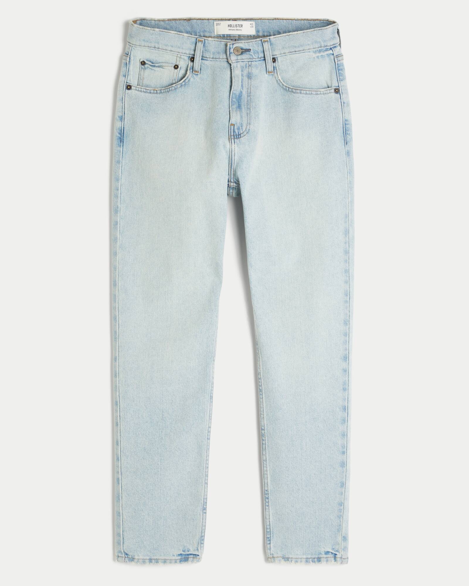 Washed Black Athletic Skinny Jeans