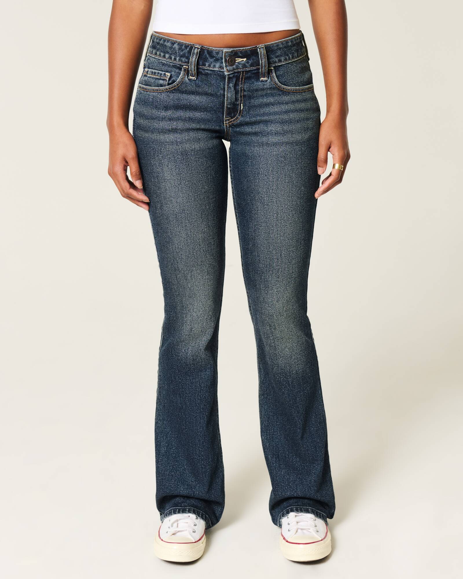 Low-Rise Light Wash Boot Jeans