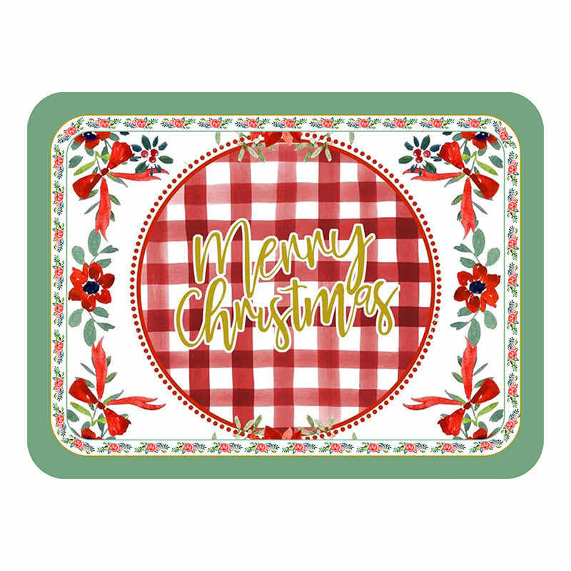 Faux Leather Christmas Heat Resistant Placemats (2 Pcs)