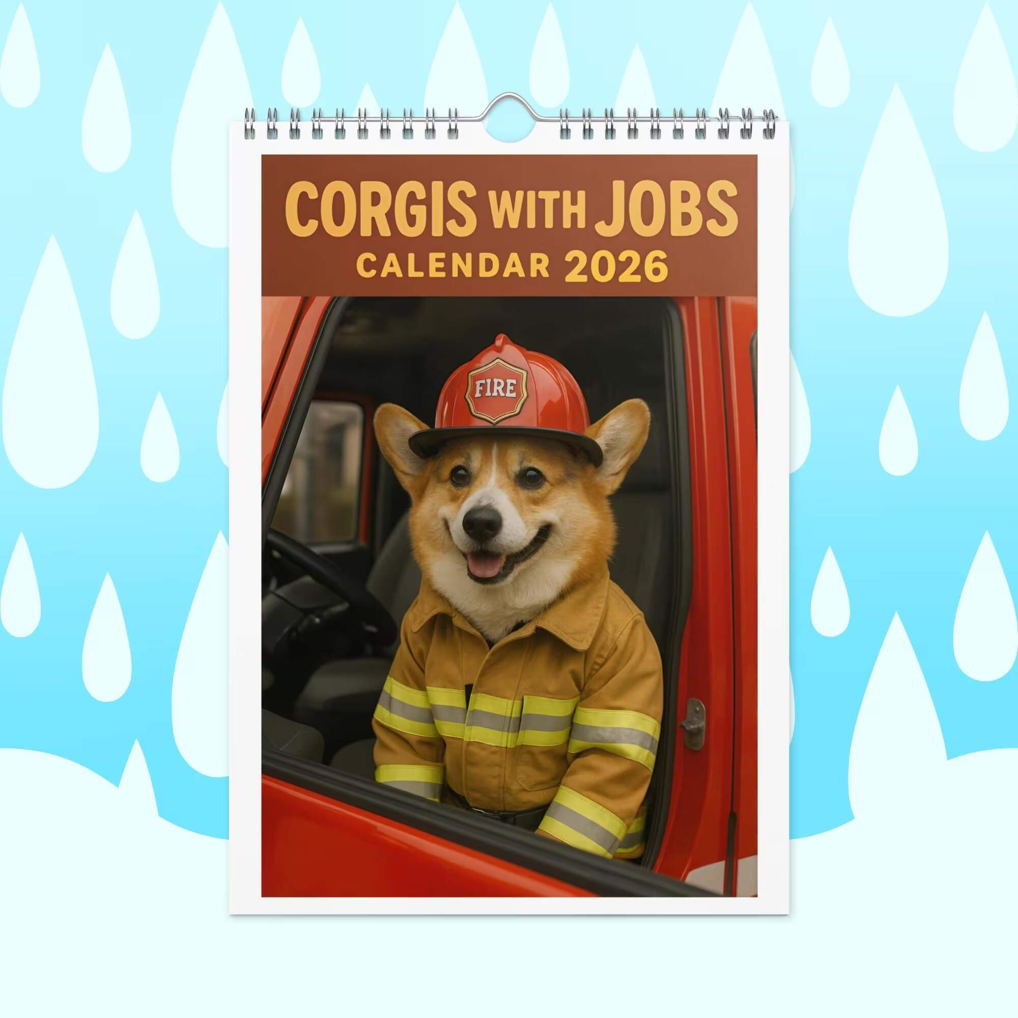 Funny Corgi Dogs with Jobs Calendar 2026