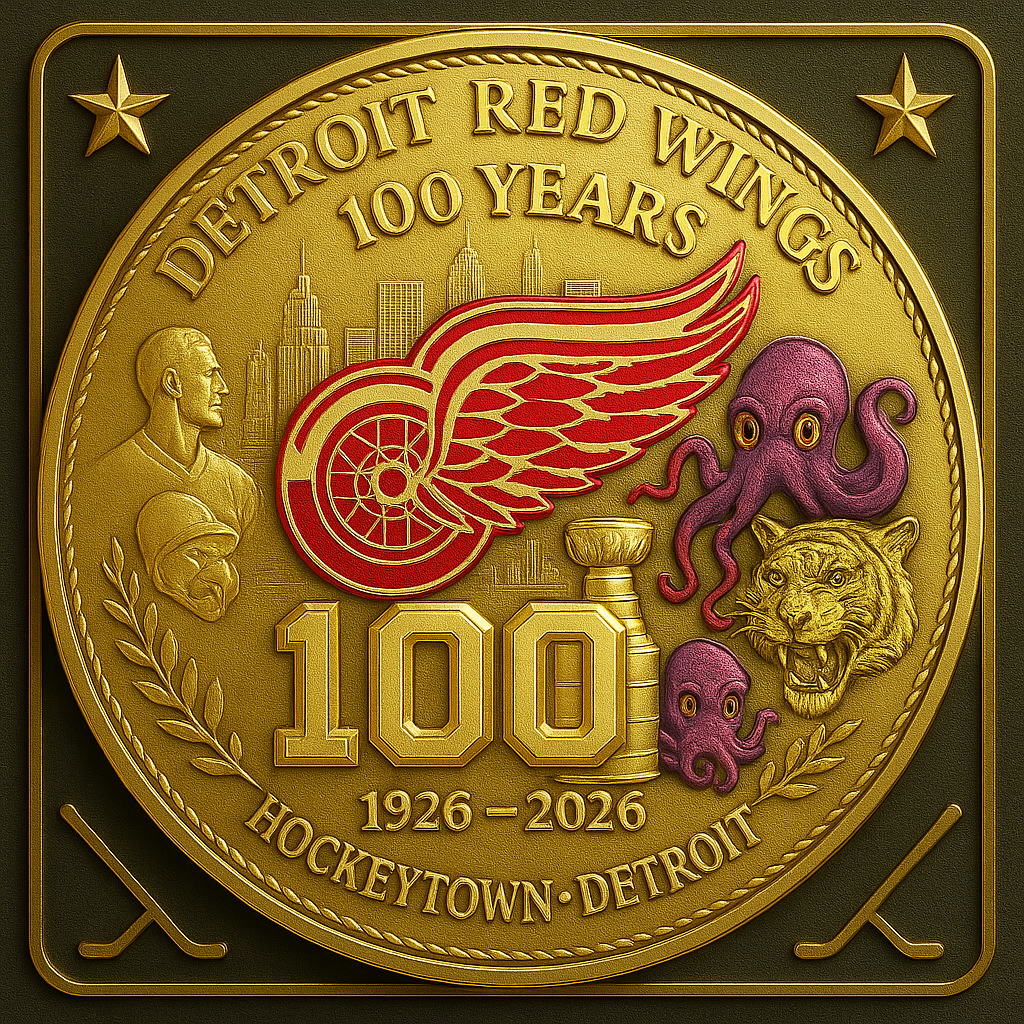 🏒 Detroit Red Wings · 100th Anniversary Commemorative Coin 🏆